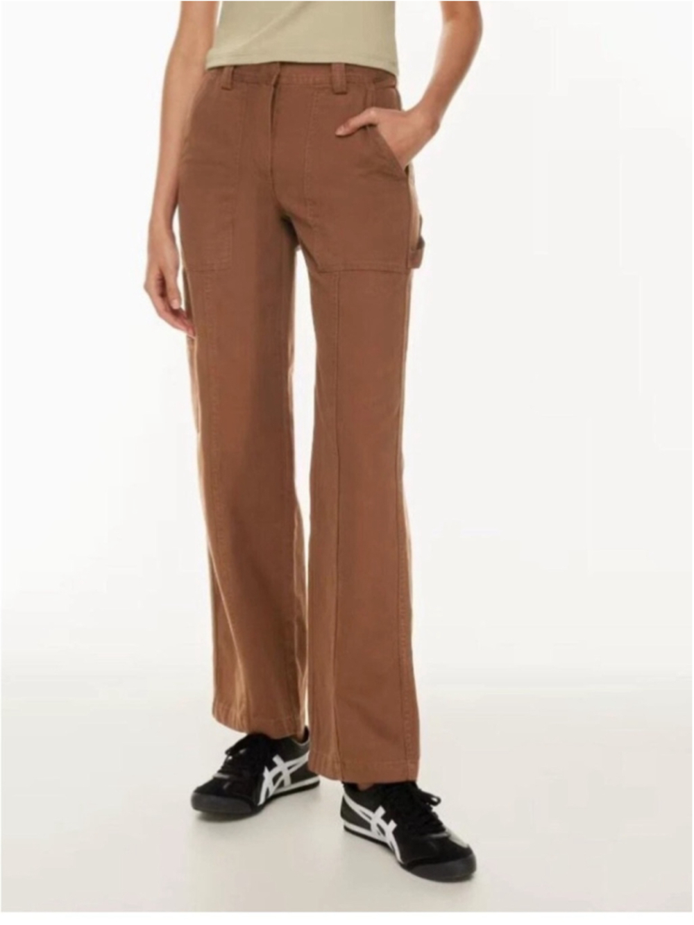 Aritzia Sunday Best Cognac New Oscar Brown Cargo Carpenter Pants Size 0